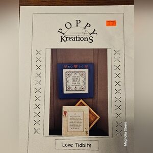Poppy Kreations Love Tidbits Counted Cross Stitch Charted Design Leaflet Angel